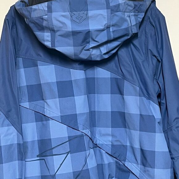 Nordica Italy Mens Blue Check Alpine Waterproof Ski Jacket Sz S/M Runs Large - Picture 4 of 11